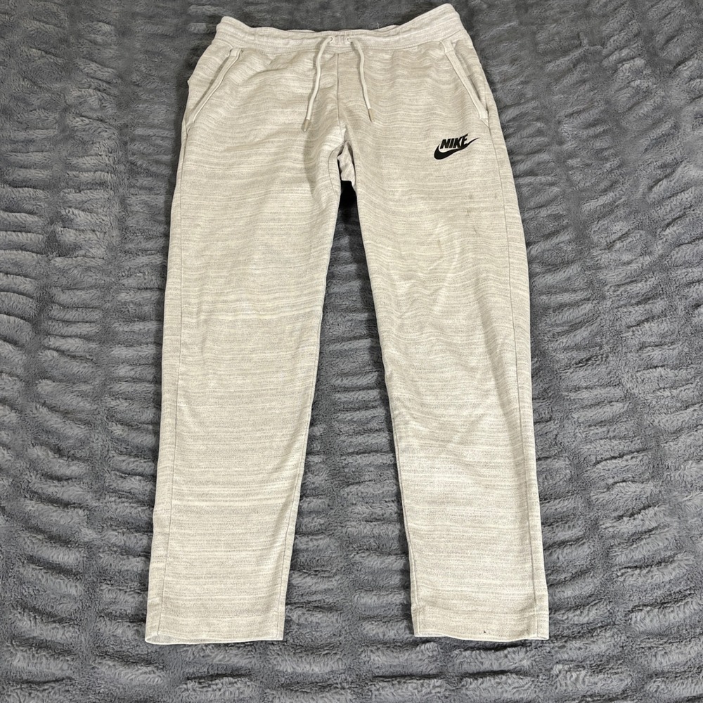 Nike Mens Sportswear Jogger Sweatpants Oatmeal Heather‎ Grey 885923-072 Size M